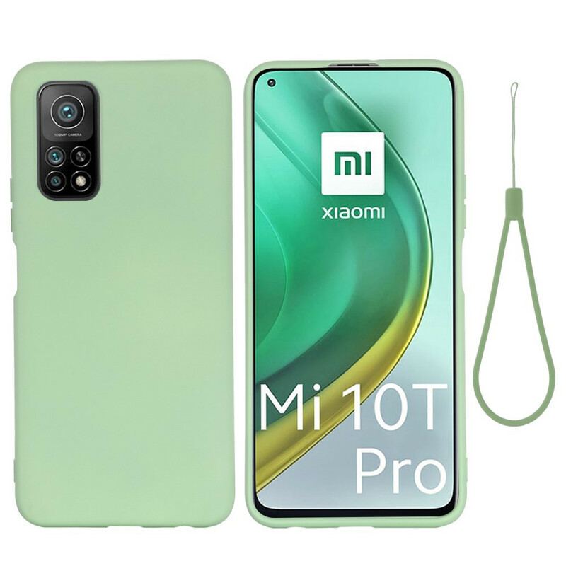 Cover Xiaomi Mi 10T / 10T Pro Flydende Silikone Med Snor
