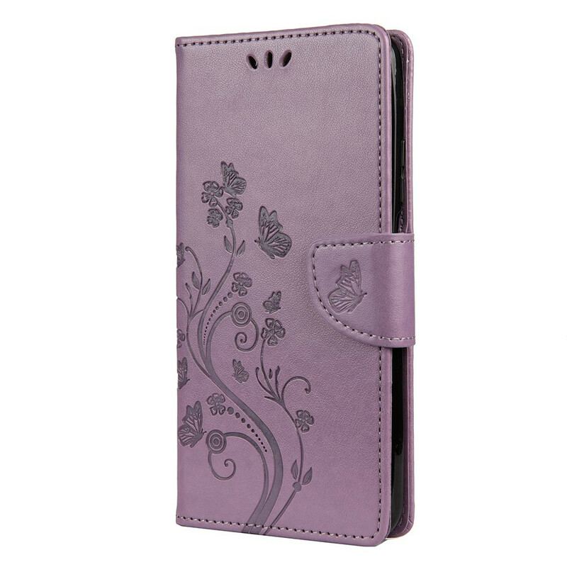 Flip Cover Xiaomi Mi 10T / 10T Pro Asiatiske Sommerfugle Og Blomster