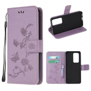 Flip Cover Xiaomi Mi 10T / 10T Pro Asiatiske Sommerfugle Og Blomster