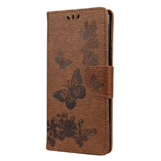 Flip Cover Xiaomi Mi 10T / 10T Pro Kun Sommerfugle Med Snor