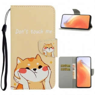 Flip Cover Xiaomi Mi 10T / 10T Pro Med Snor Kat Rør Mig Ikke Med Strop