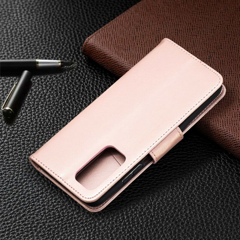 Flip Cover Xiaomi Mi 10T / 10T Pro Med Snor Sommerfugle Trykt Strappy