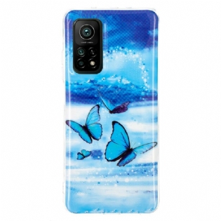 Mobilcover Xiaomi Mi 10T / 10T Pro Fluorescerende Sommerfugle-serien