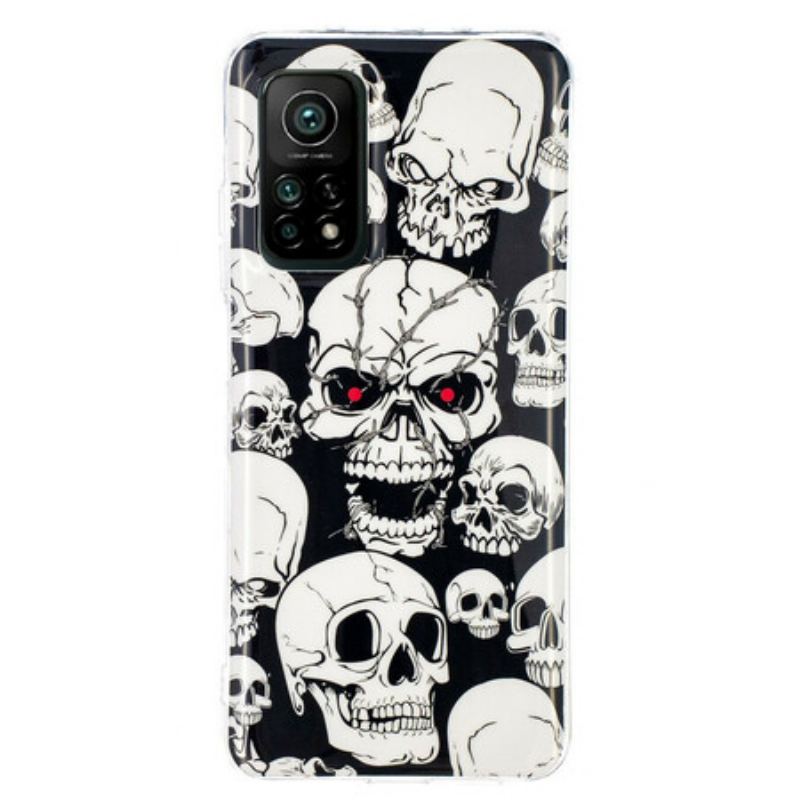 Mobilcover Xiaomi Mi 10T / 10T Pro Forsigtig Fluorescerende Kranier