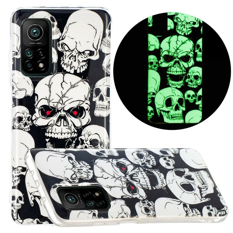 Mobilcover Xiaomi Mi 10T / 10T Pro Forsigtig Fluorescerende Kranier