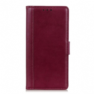 Cover Google Pixel 5A Flip Cover Klassisk Split Litchi-læder