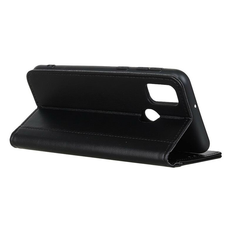 Cover Google Pixel 5A Flip Cover Klassisk Split Litchi-læder