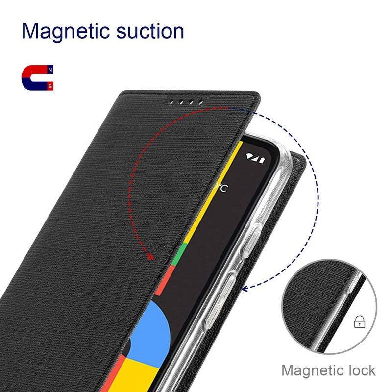 Cover Google Pixel 5A Flip Cover Tekstureret Vili Dmx
