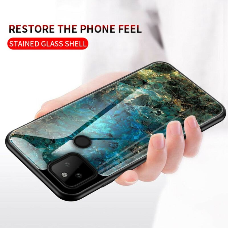 Cover Google Pixel 5A Premium Farver Hærdet Glas