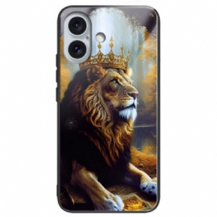 Cover iPhone 16 Plus Løvernes Konge Hærdet Glas