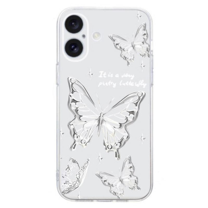 Cover iPhone 16 Plus Sommerfugle
