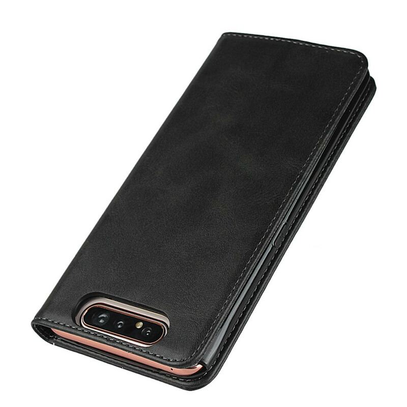Cover Samsung Galaxy A80 / A90 Flip Cover Imiteret Lædersøm