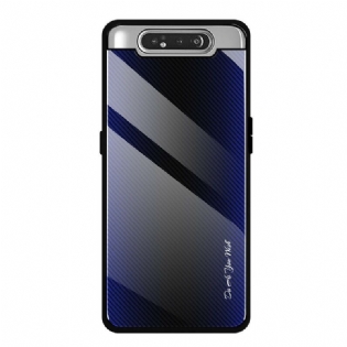 Cover Samsung Galaxy A80 / A90 Kulfiber Hærdet Glas