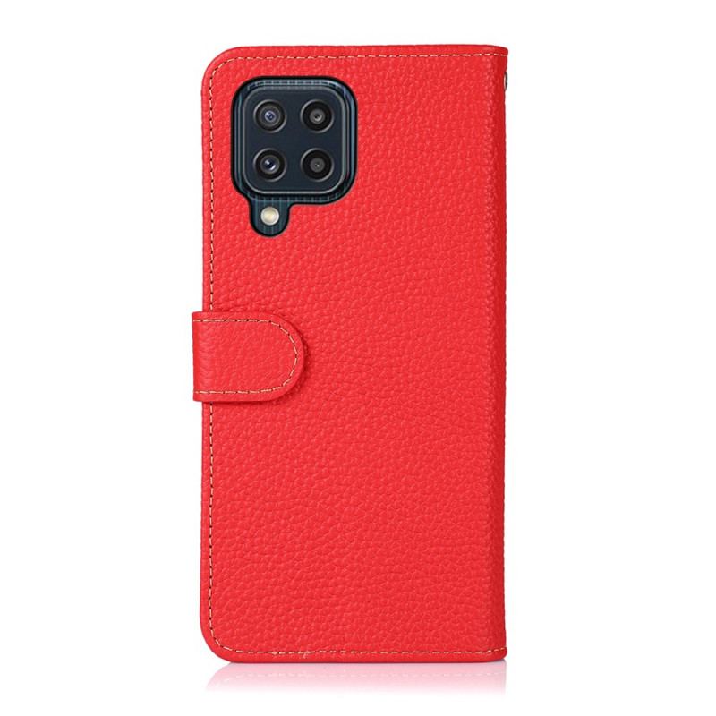 Flip Cover Samsung Galaxy M32 Ægte Litchi Læder Khazneh Rfid