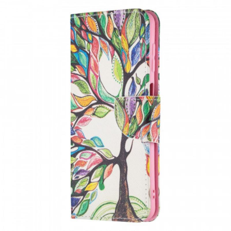 Flip Cover Samsung Galaxy M32 Farverigt Træ