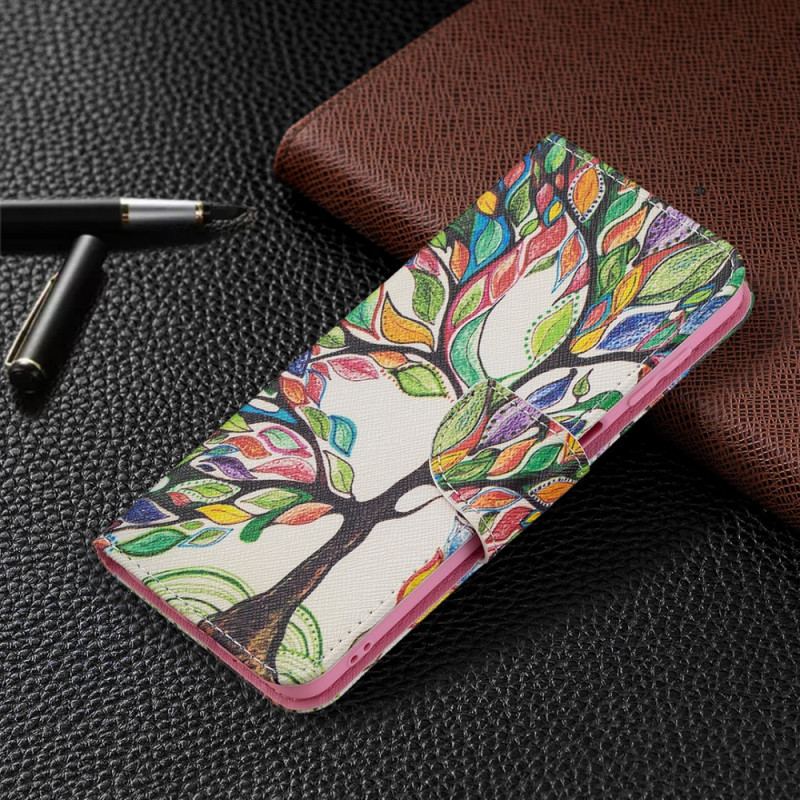 Flip Cover Samsung Galaxy M32 Farverigt Træ