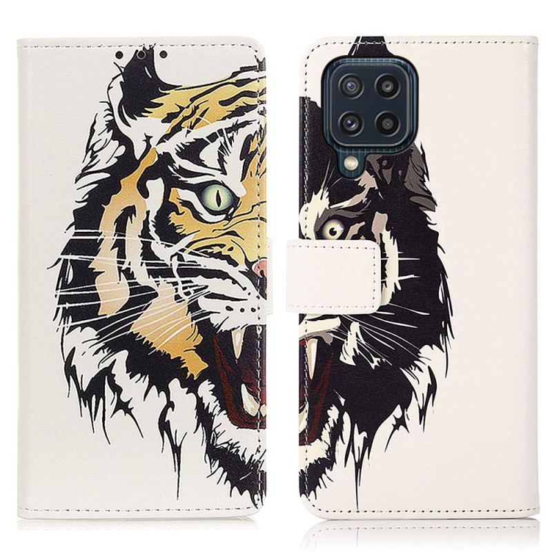 Flip Cover Samsung Galaxy M32 Hård Tiger