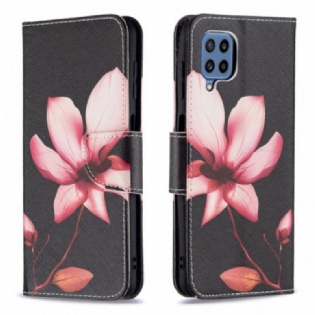 Flip Cover Samsung Galaxy M32 Lyserød Blomst