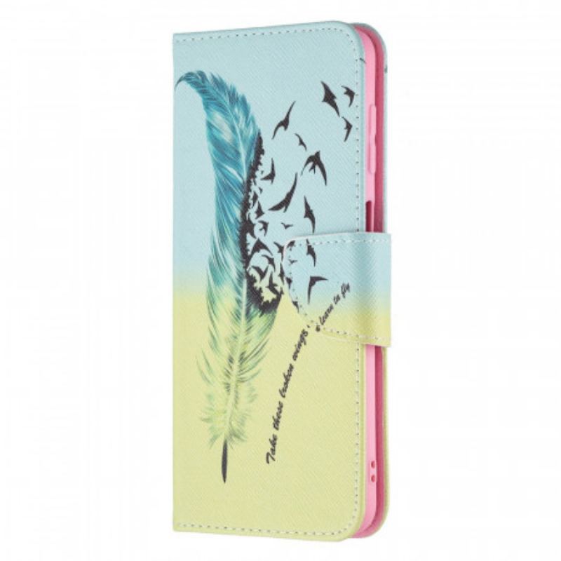 Læder Cover Samsung Galaxy M32 Lære At Flyve