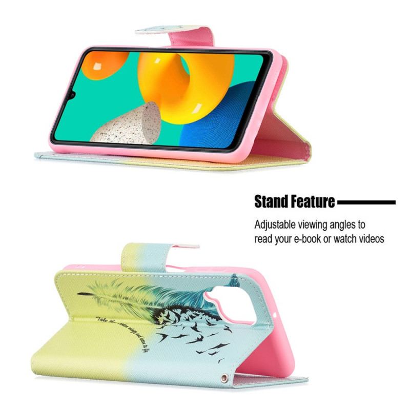 Læder Cover Samsung Galaxy M32 Lære At Flyve