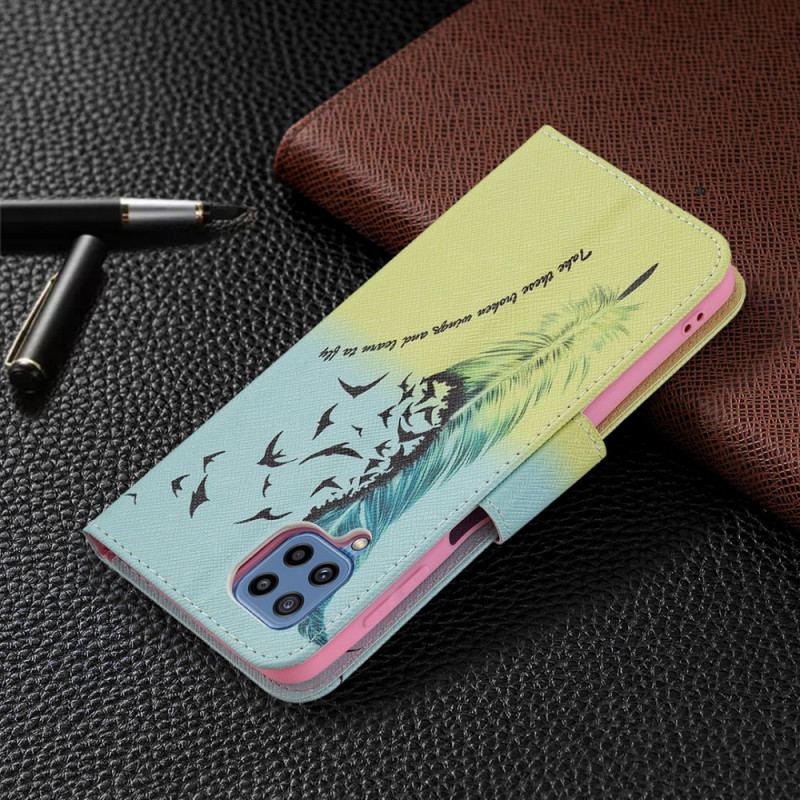 Læder Cover Samsung Galaxy M32 Lære At Flyve