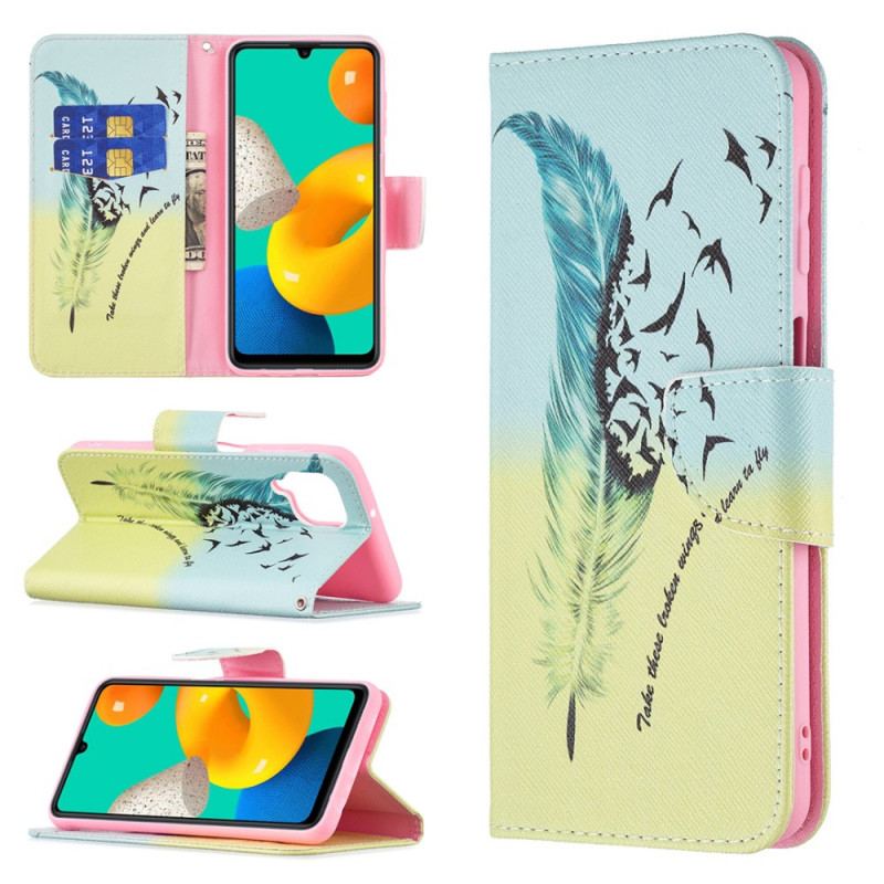 Læder Cover Samsung Galaxy M32 Lære At Flyve