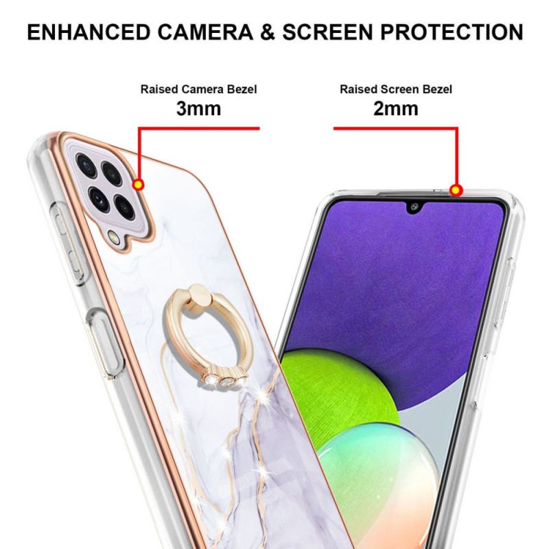 Mobilcover Samsung Galaxy M32 Marmor Med Ringstøtte