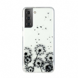 Cover Samsung Galaxy S21 Plus 5G Sømløse Sorte Mælkebøtter