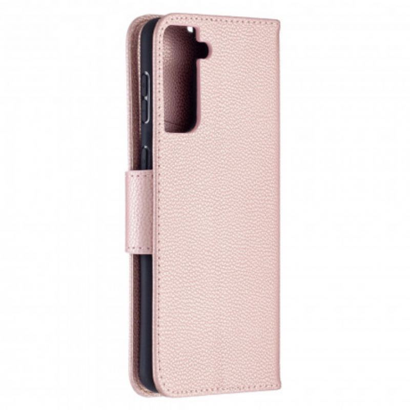 Flip Cover Samsung Galaxy S21 Plus 5G Læder Cover Litchi Rabat Oblique