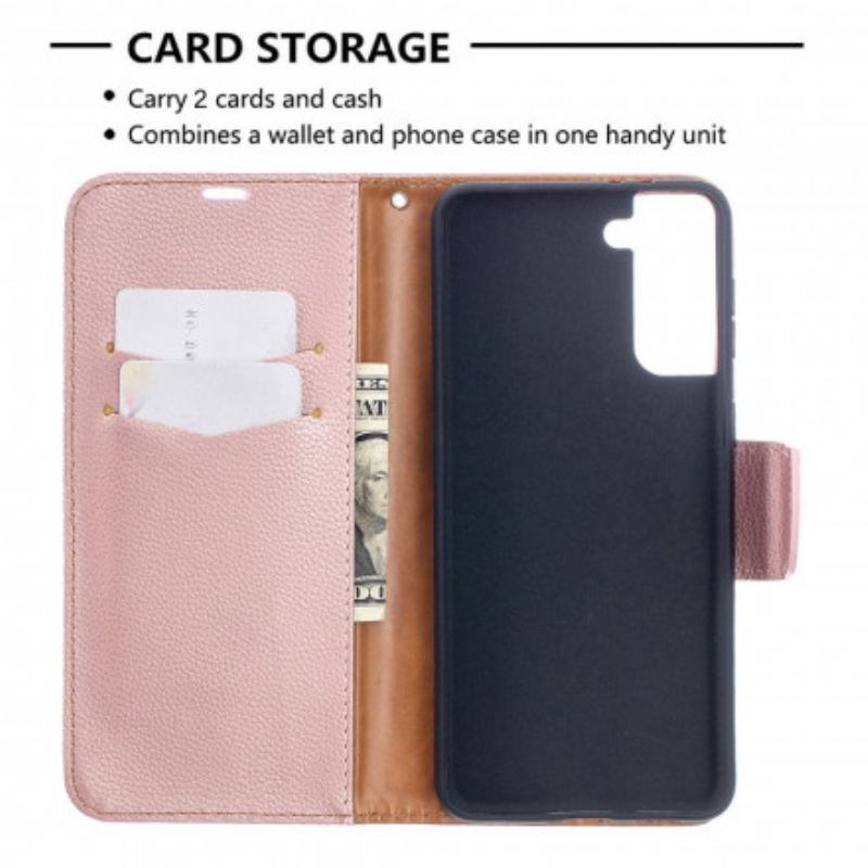 Flip Cover Samsung Galaxy S21 Plus 5G Læder Cover Litchi Rabat Oblique