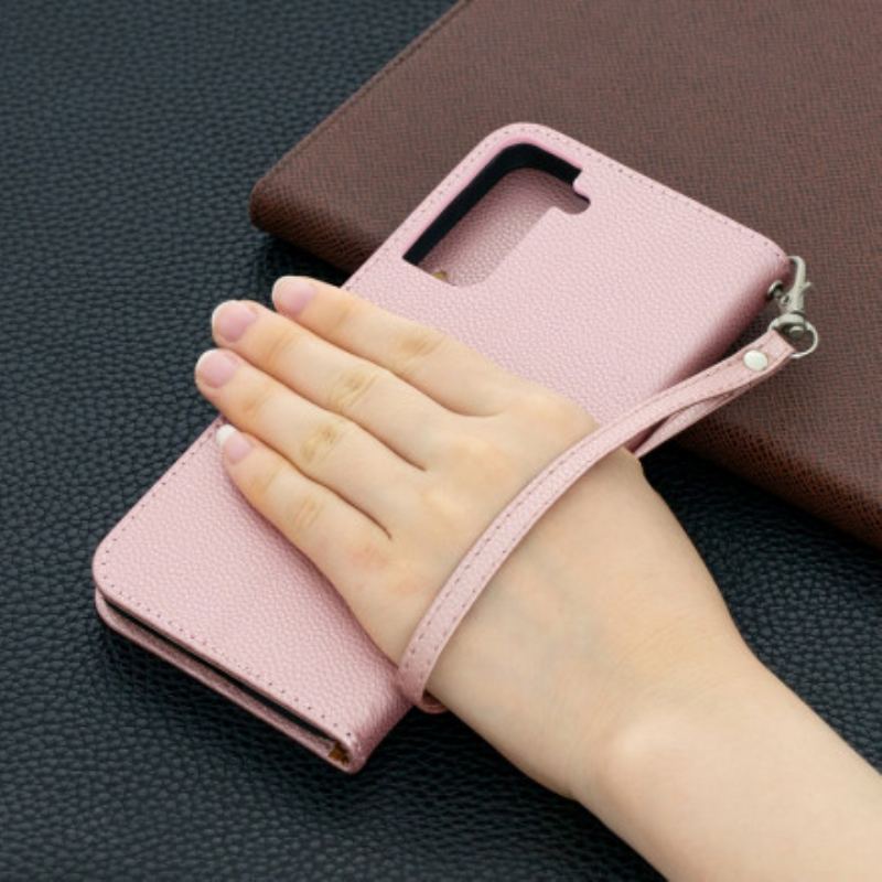 Flip Cover Samsung Galaxy S21 Plus 5G Læder Cover Litchi Rabat Oblique