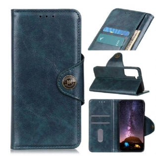 Flip Cover Samsung Galaxy S21 Plus 5G Skinnende Imiteret Læder Khazneh