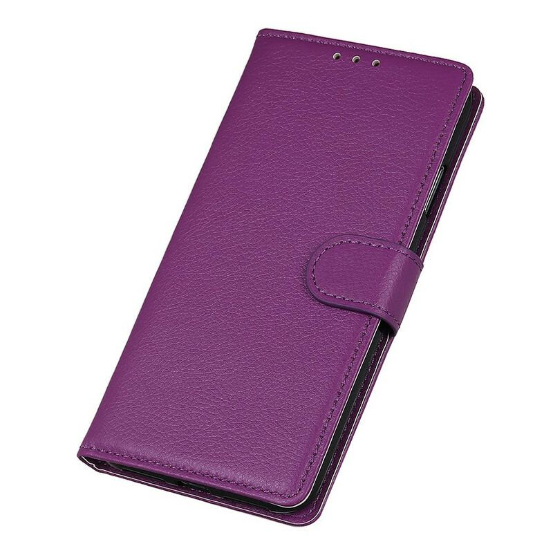 Læder Cover Samsung Galaxy S21 Plus 5G Litchi Tekstur