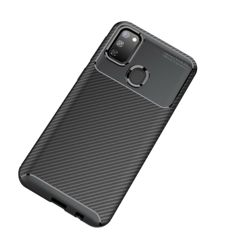 Cover Samsung Galaxy M21 Fleksibel Kulfibertekstur
