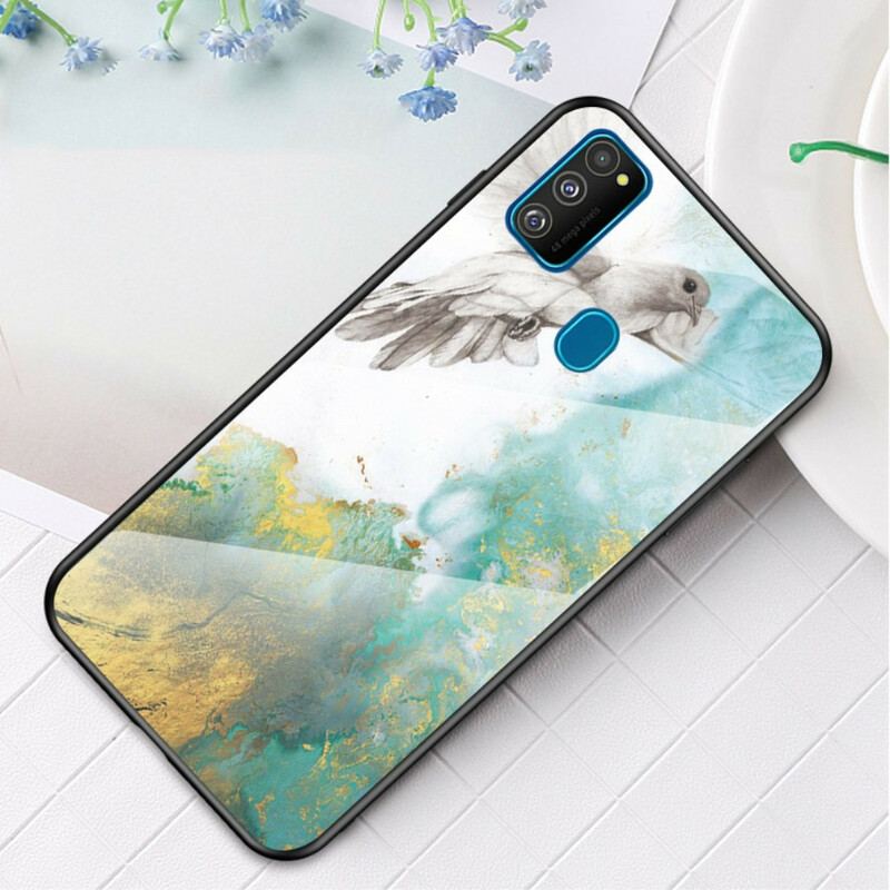 Cover Samsung Galaxy M21 Premium Farve Hærdet Glas