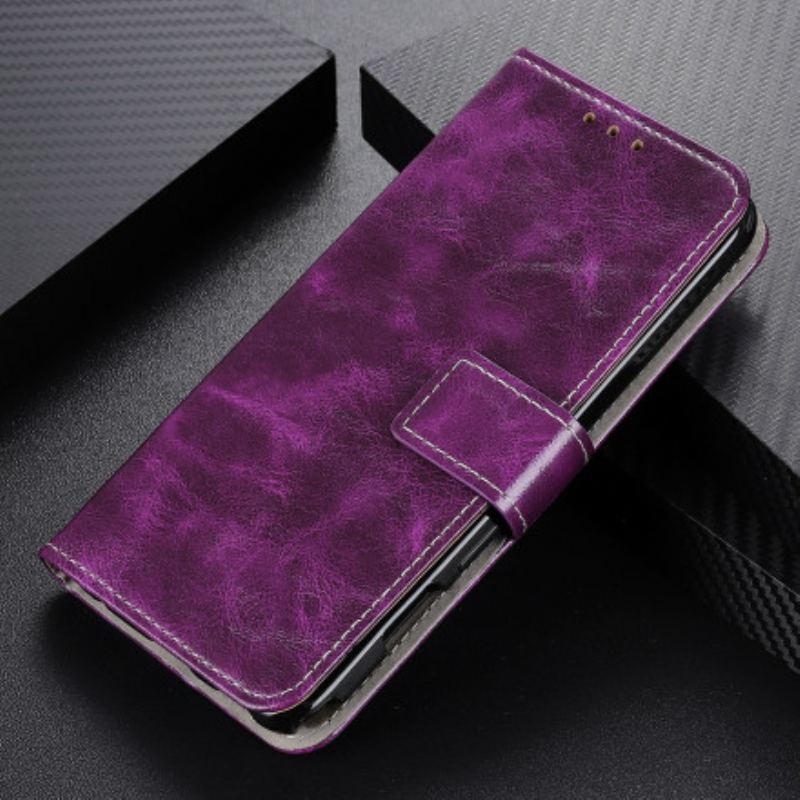 Flip Cover OnePlus 9 Skinnende Og Blottede Sømme