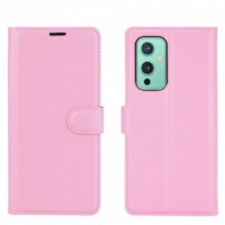 Læder Cover OnePlus 9 Klassisk Litchi Læder Stil