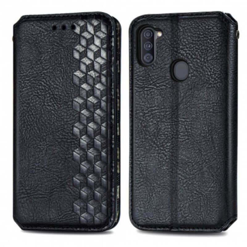 Cover Samsung Galaxy M11 Flip Cover Diamanttekstur I Lædereffekt