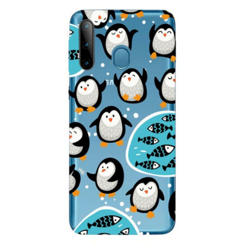 Cover Samsung Galaxy M11 Pingviner Og Fisk