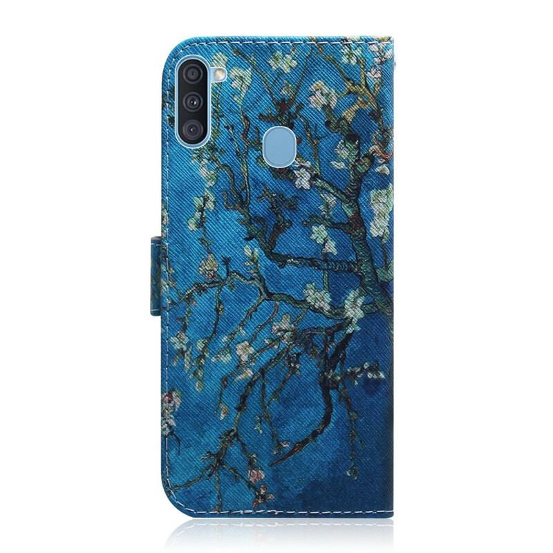 Flip Cover Samsung Galaxy M11 Blomstrende Trægren
