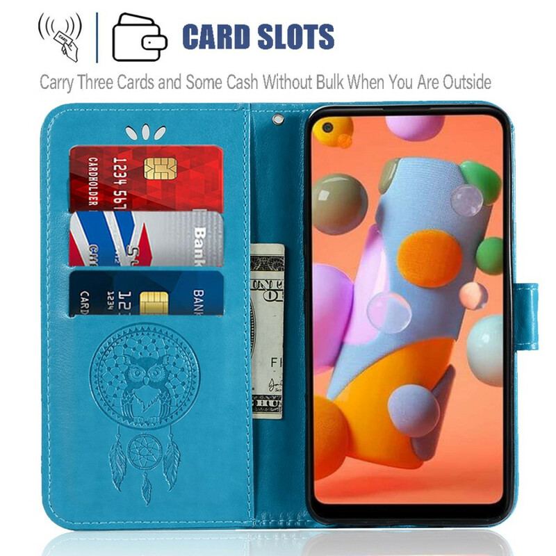 Flip Cover Samsung Galaxy M11 Drømmefanger Ugle I Lædereffekt