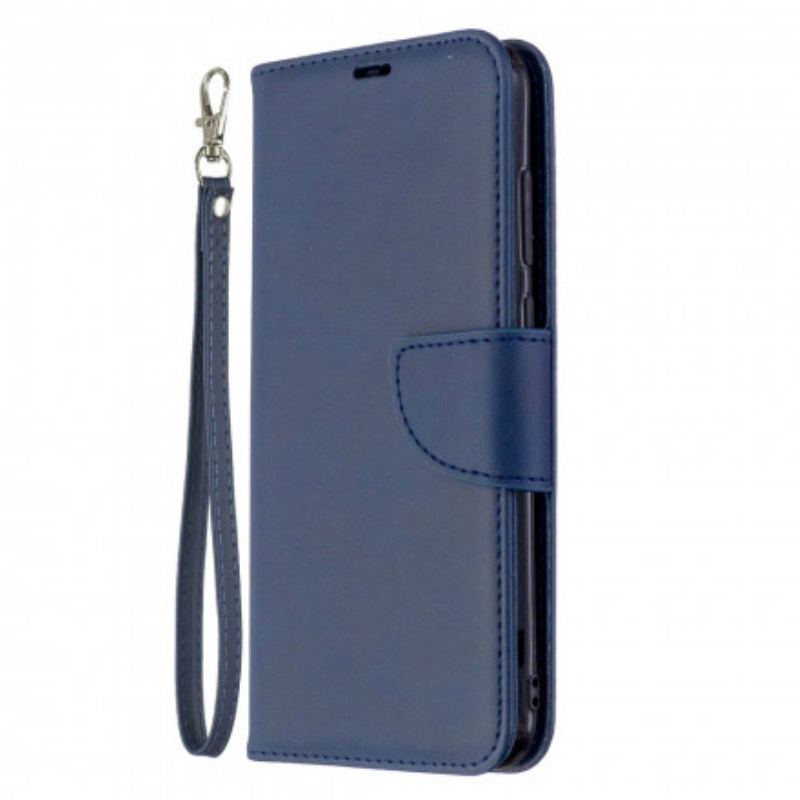 Flip Cover Samsung Galaxy M11 Læder Cover Glat Flap Skrå