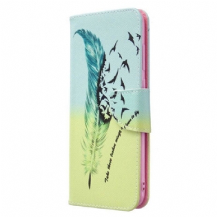 Læder Cover Samsung Galaxy M11 Lære At Flyve