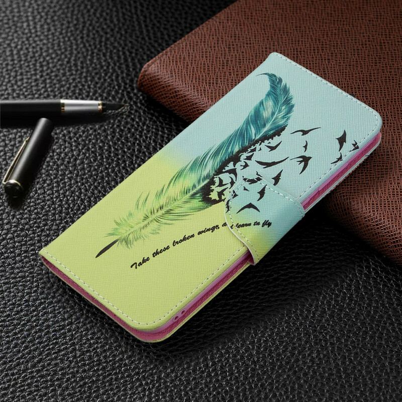 Læder Cover Samsung Galaxy M11 Lære At Flyve
