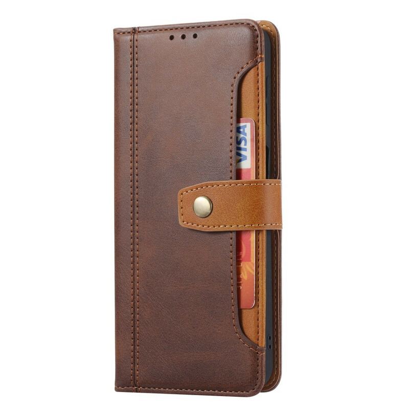 Flip Cover Poco M5s Forreste Kortholder Og Rem