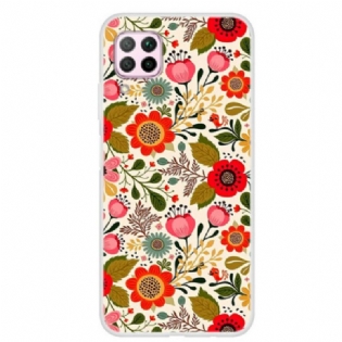 Cover Huawei P40 Lite Blomstertapet