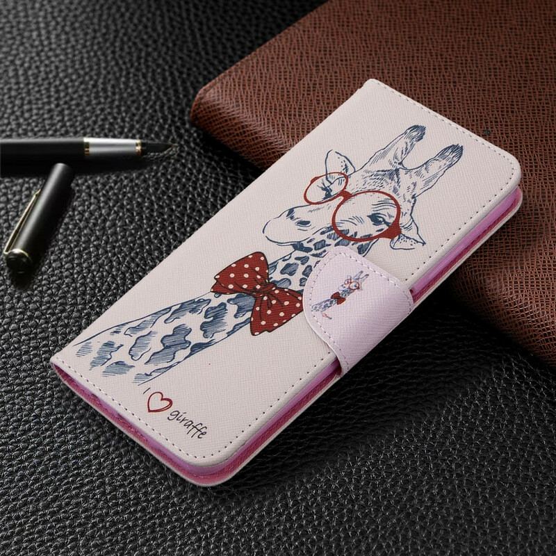 Flip Cover Huawei P40 Lite Brainy Giraf