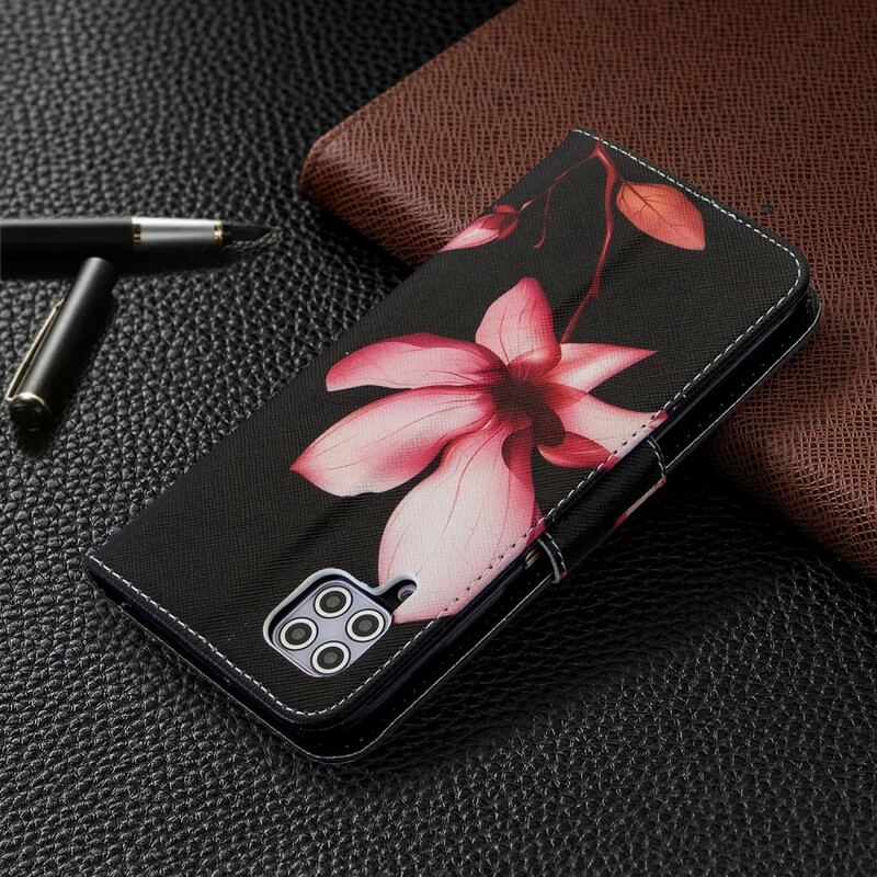 Flip Cover Huawei P40 Lite Lyserød Blomst