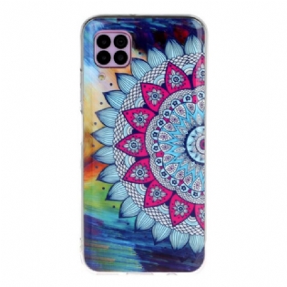 Mobilcover Huawei P40 Lite Fluorescerende Ugle Mandala