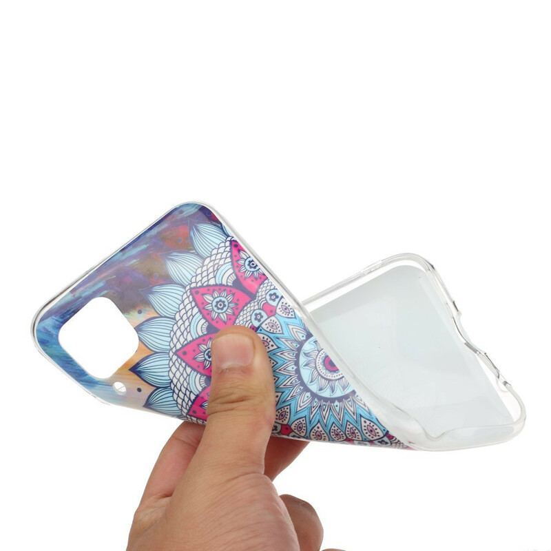 Mobilcover Huawei P40 Lite Fluorescerende Ugle Mandala